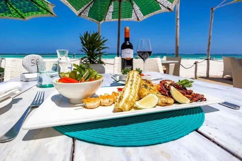 Beachfront dining