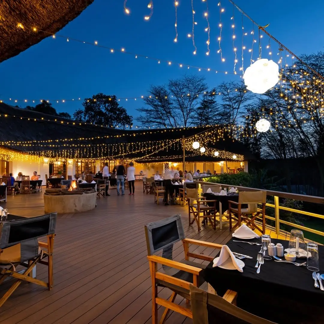 Private bush dining under the stars